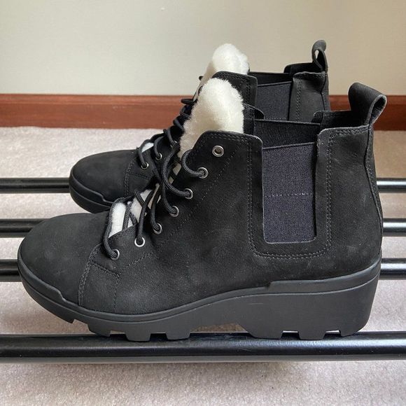 EILEEN FISHER Women Calm Leather Boots - Picture 3 of 7